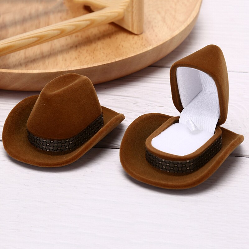 Cowboy Hat Ring Box Jewelry Holder