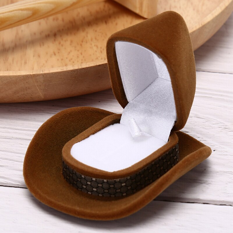 Cowboy Hat Ring Box Jewelry Holder