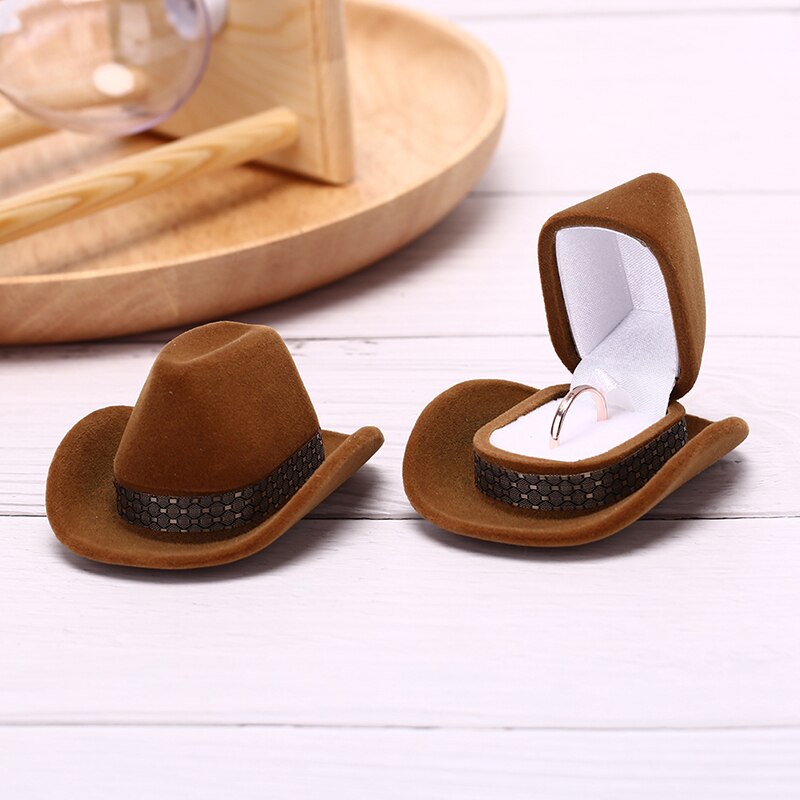 Cowboy Hat Ring Box Jewelry Holder