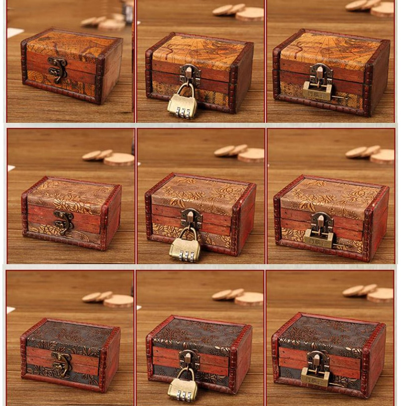 Small Wooden Boxes Retro Jewelry Box