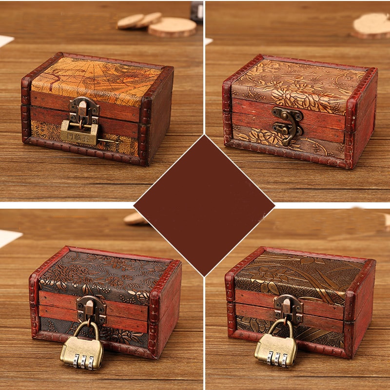 Small Wooden Boxes Retro Jewelry Box