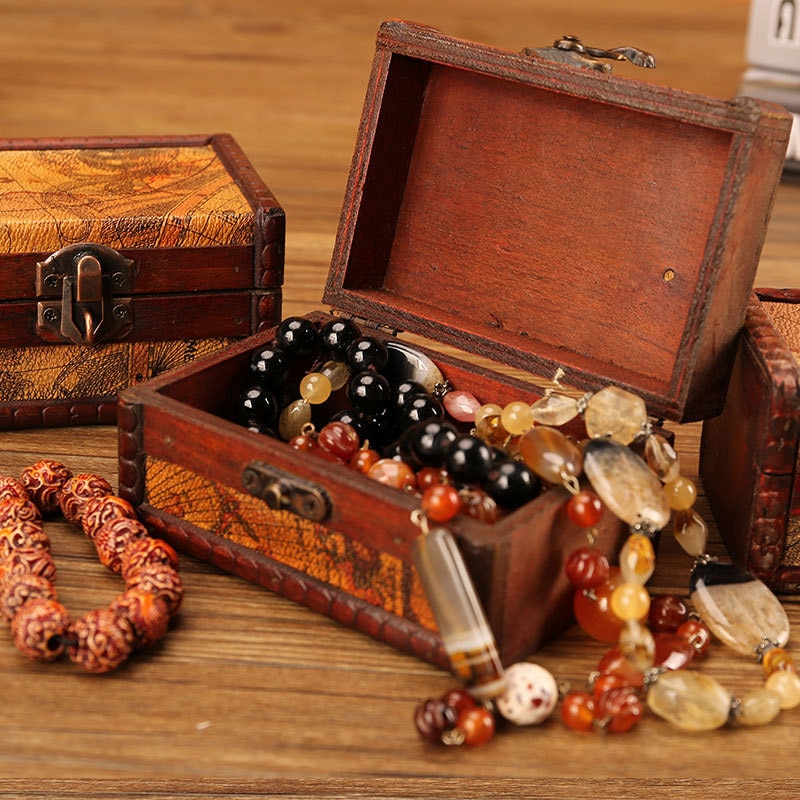 Small Wooden Boxes Retro Jewelry Box