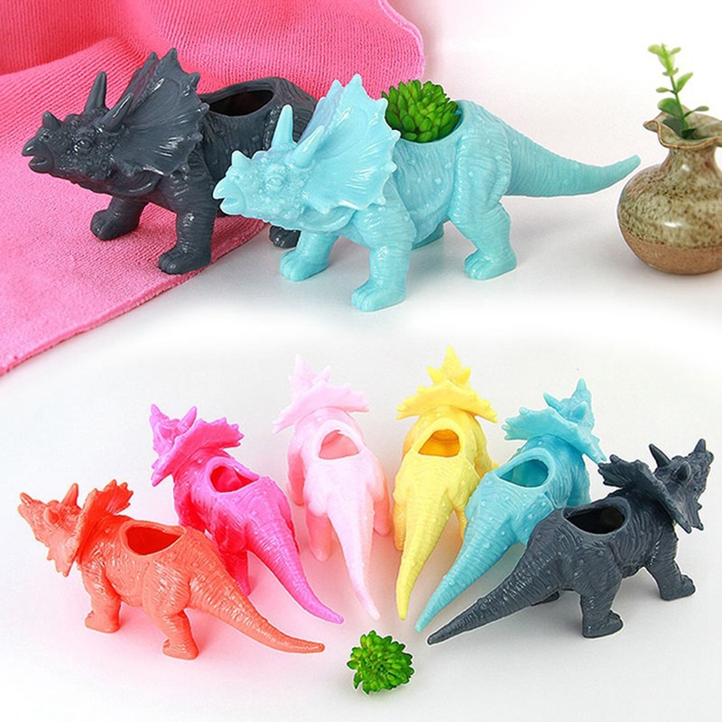 Dinosaur Plant Pot Garden Decor