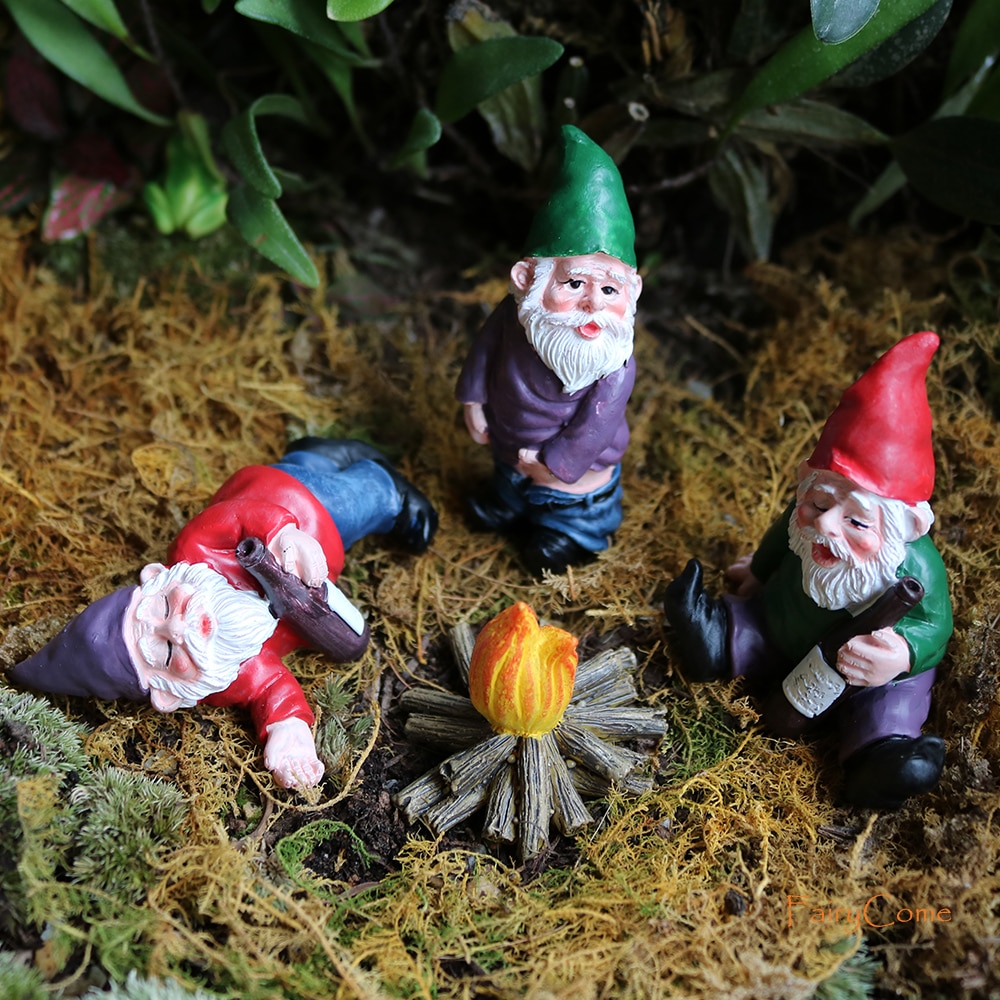 Gnome Figurines Fairy Garden Miniatures (4 pcs)