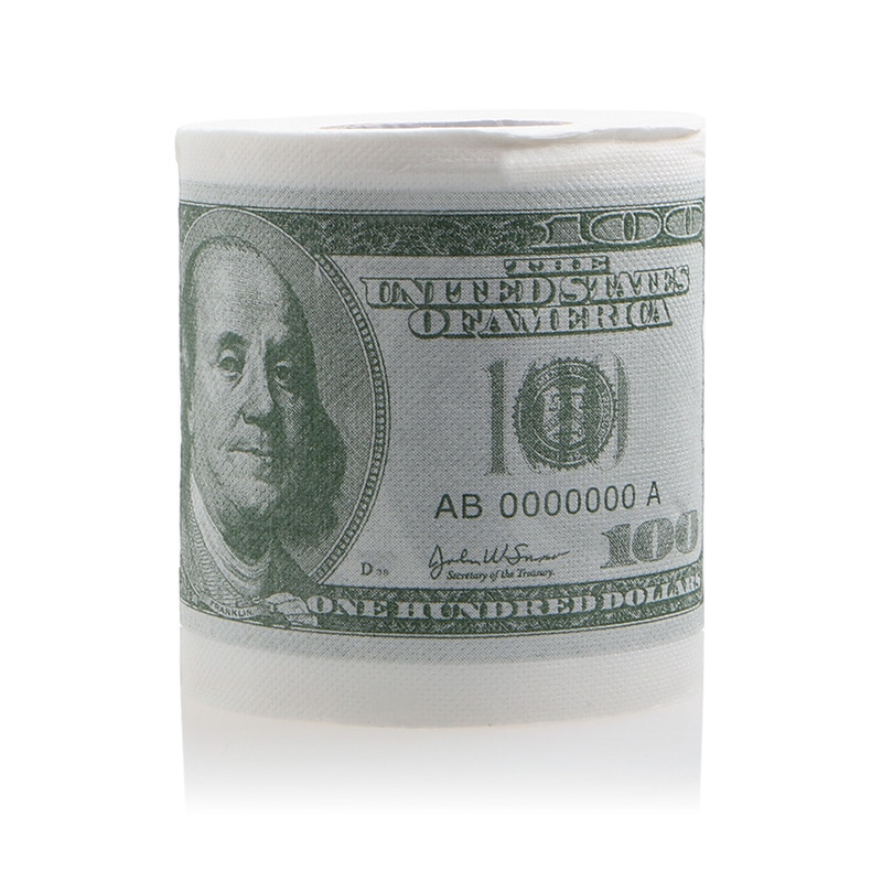 Toilet Paper Money Roll Funny 2Ply Tissue