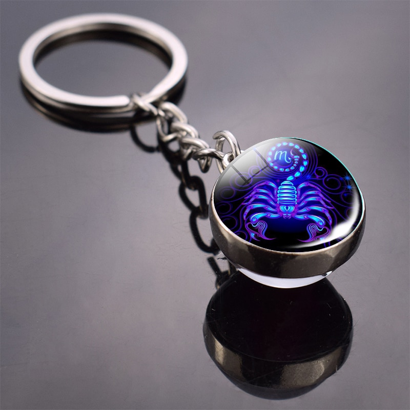 Zodiac Keychain Constellation Ball Keychain