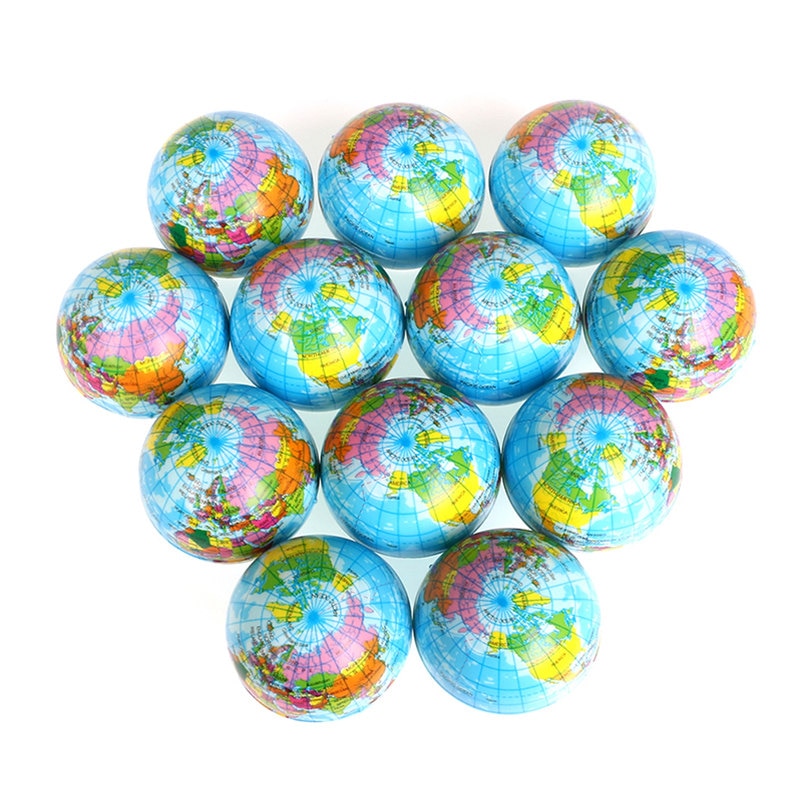 Globe Stress Balls Soft Squeeze Toy (6 pcs)