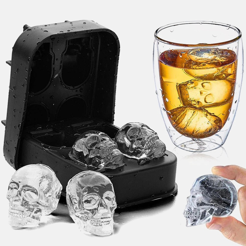 Skull Ice Tray 3D Silicone Mold