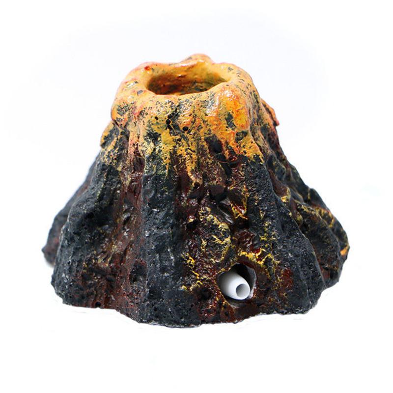 Fish Tank Volcano Aquarium Decor