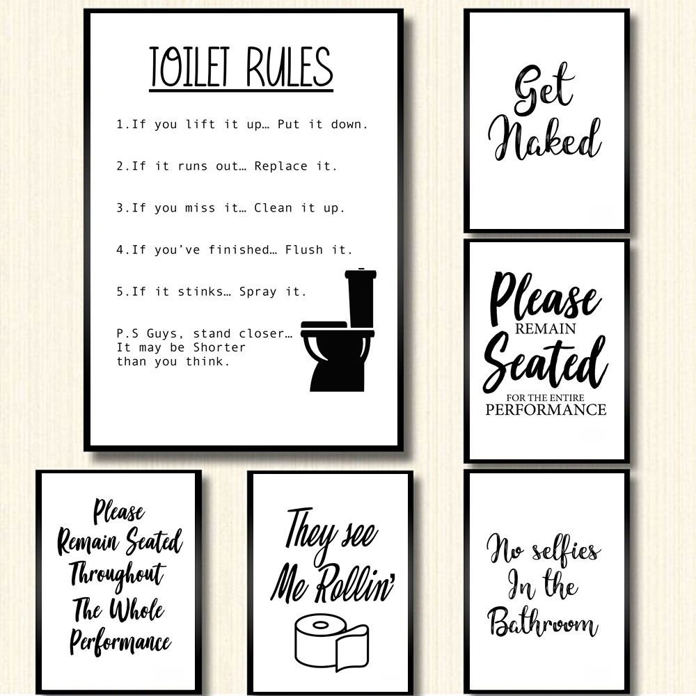 Funny Toilet Sign Wall Decor