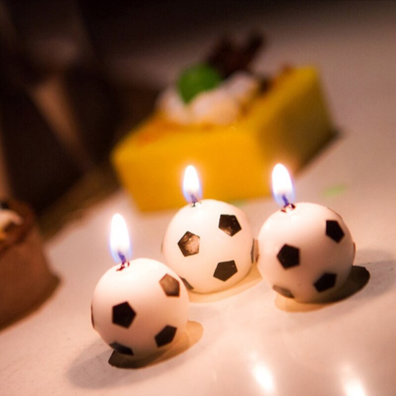 Ball Candles Soccer Design (6pcs)