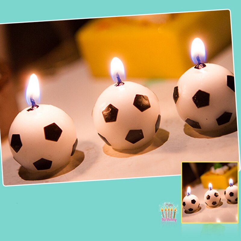 Ball Candles Soccer Design (6pcs)