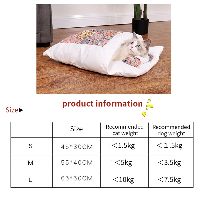 Cat Sleeping Bag Soft Cushion