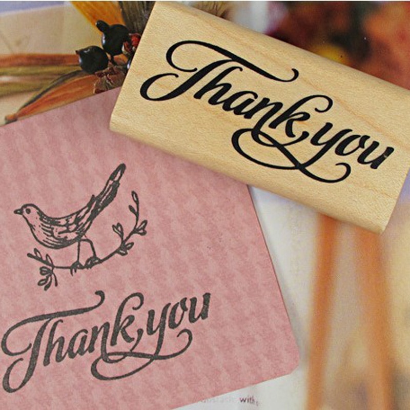 Thank You Stamp Wooden Stamp