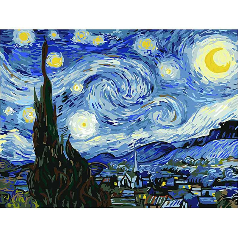 Paint By Numbers Set Starry Night