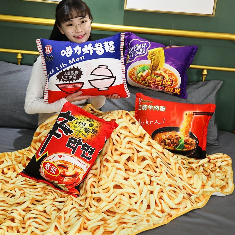 Ramen Blanket Transformable Pillow