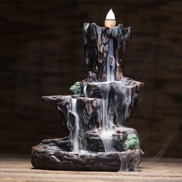 Incense Smoke Waterfall Burner with Cones