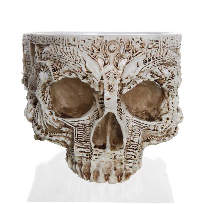 Skull Flower Pot Garden Decor