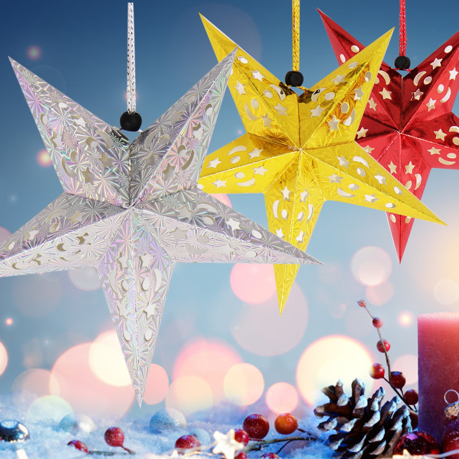 Paper Star Lantern Christmas Decoration