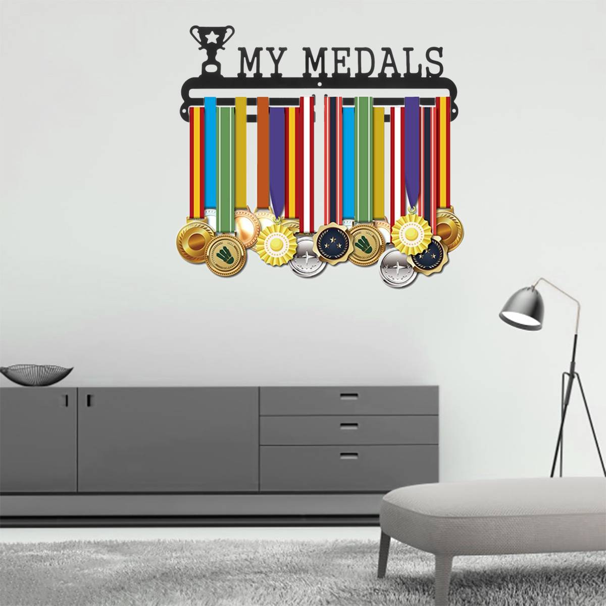 Medal Display Rack Wall-Mounted Hanger