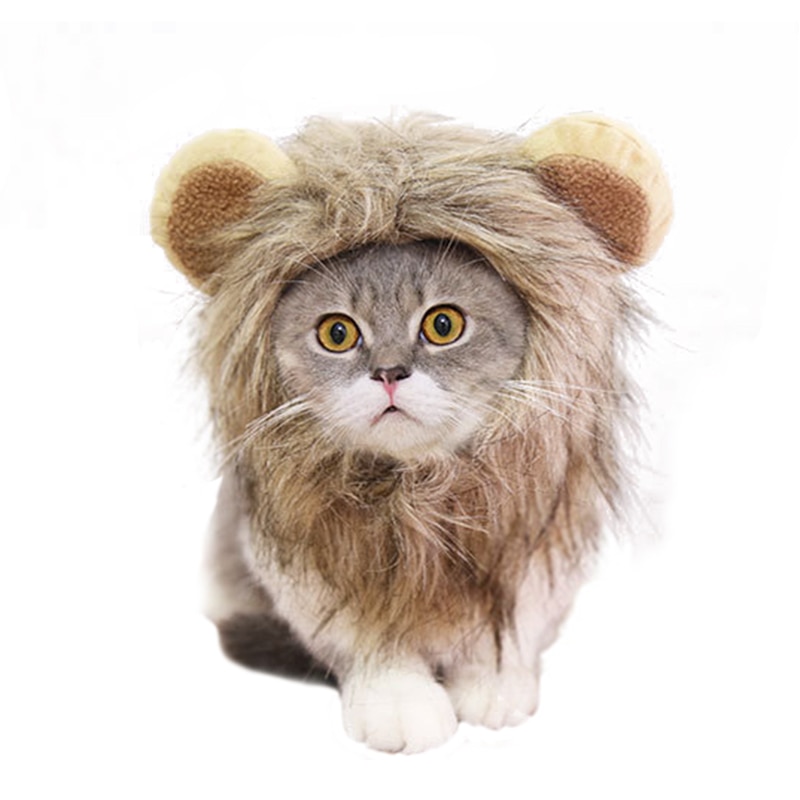 Cat Lion Costume Pet Funny Headgear