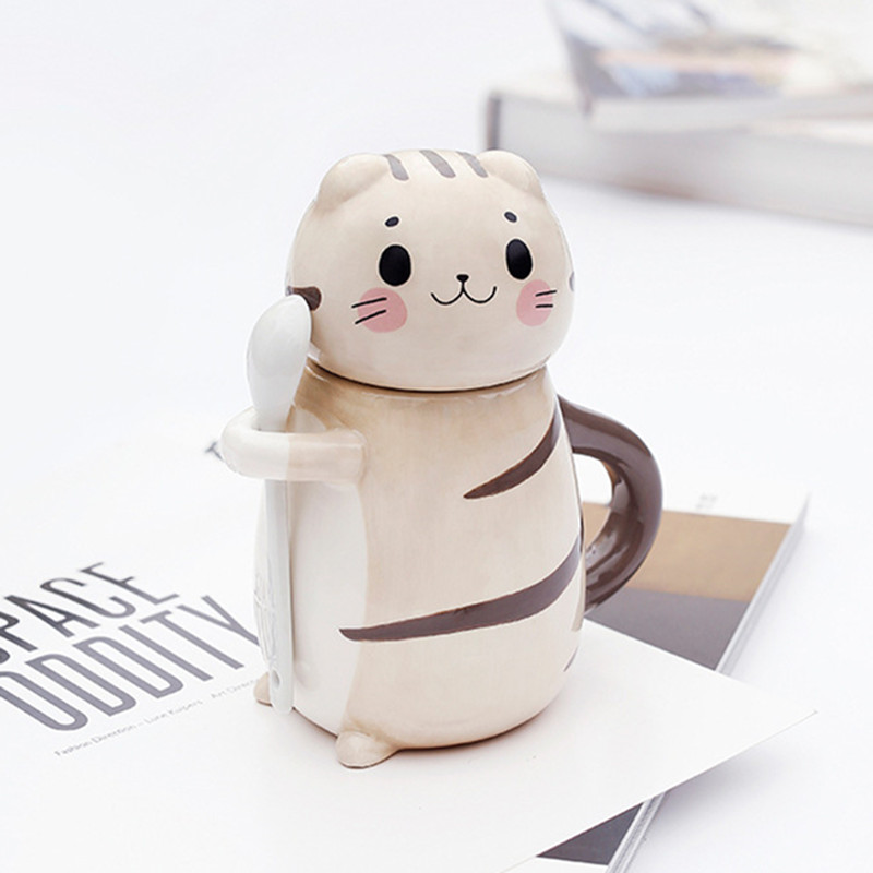 Cat Coffee Mug with Spoon