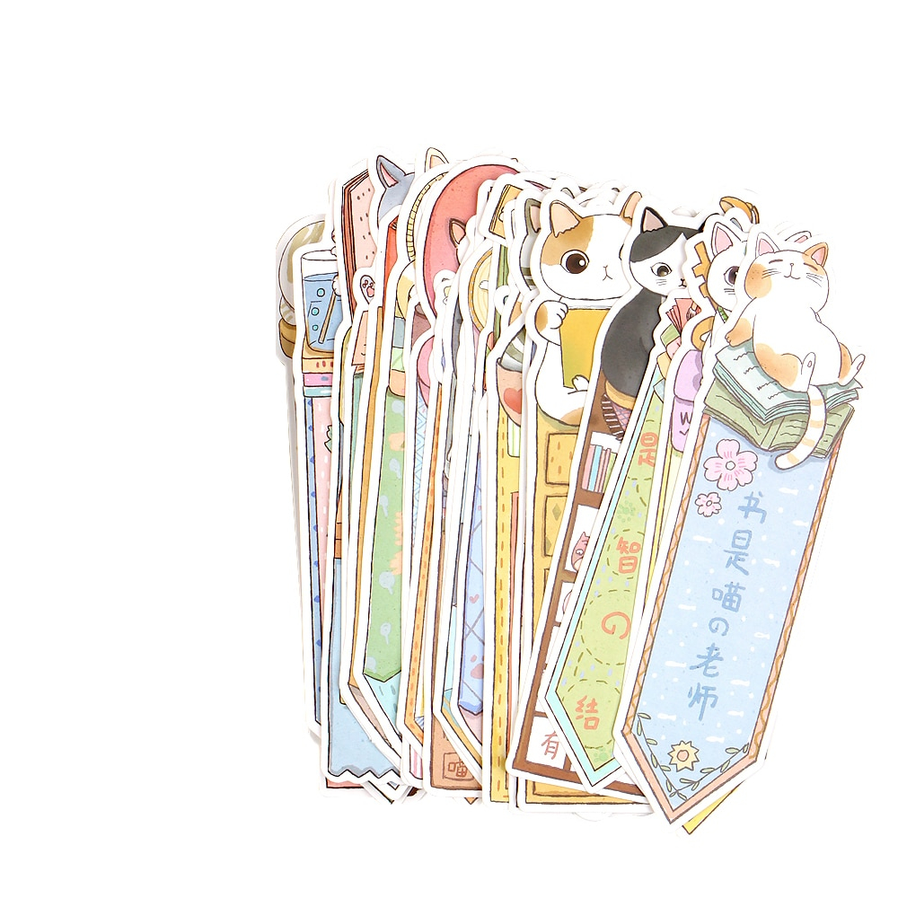 Cat Bookmarks Cute Animal Bookmarks (30pcs)