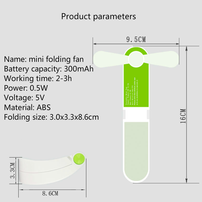 Rechargeable Handheld Fan Pocket Fan