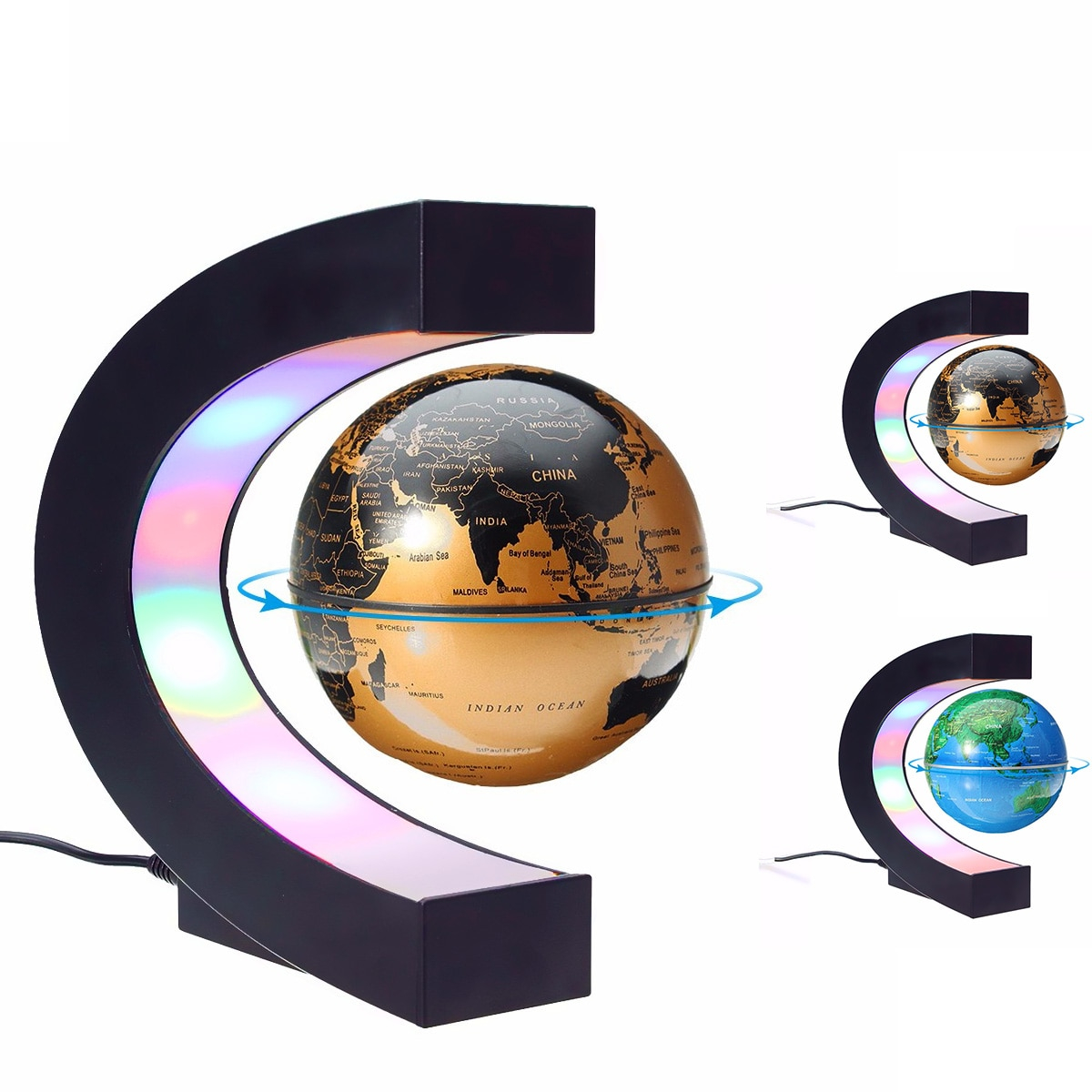 Magnetic Levitation Globe Map Decor