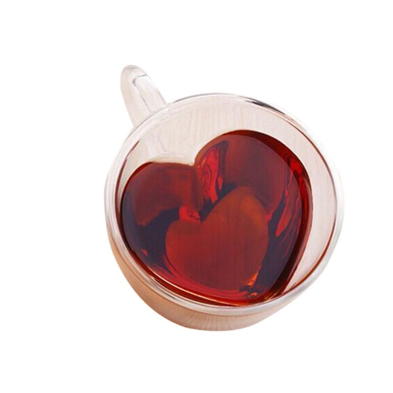 Heart Cup Double Wall Glass