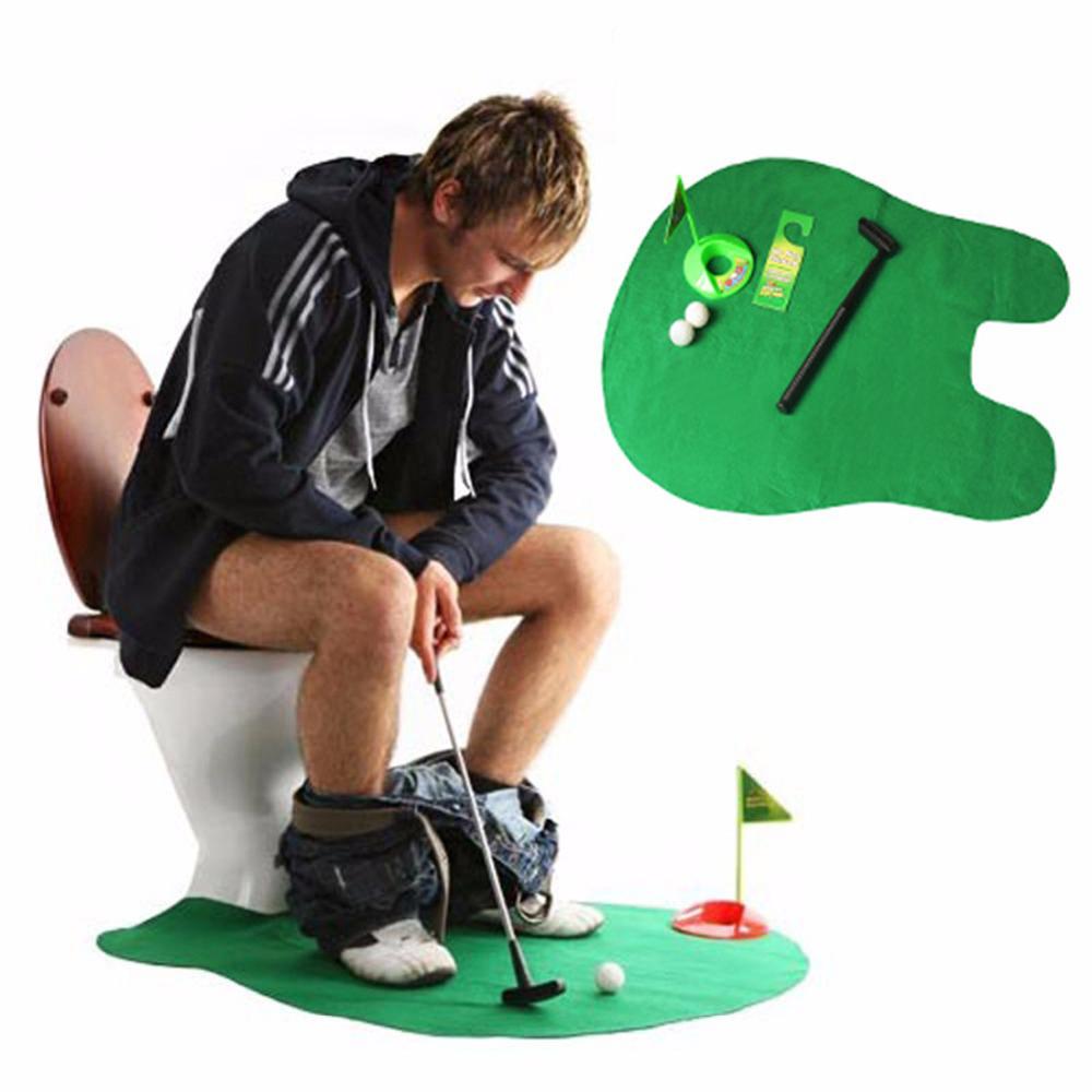 Toilet Golf Potty Putter Funny Toy