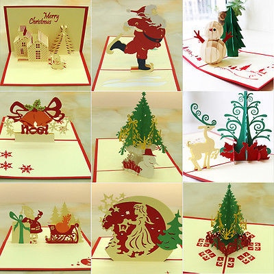 Pop up Christmas Cards 3D Postcard