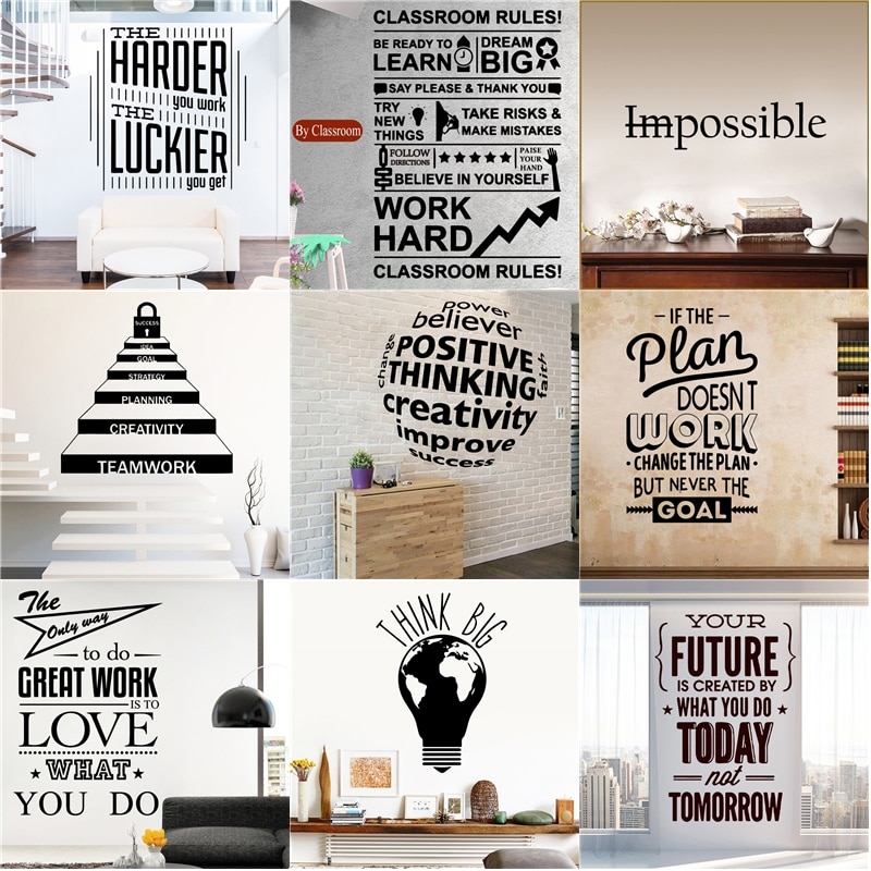 Quote Sticker Motivational Wall Decor