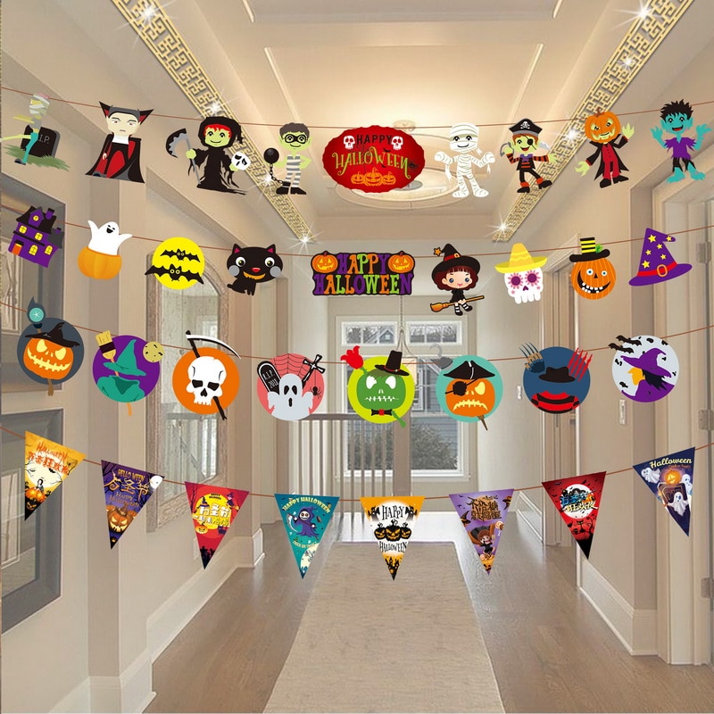 Halloween Ornaments Hanging Paper Chain