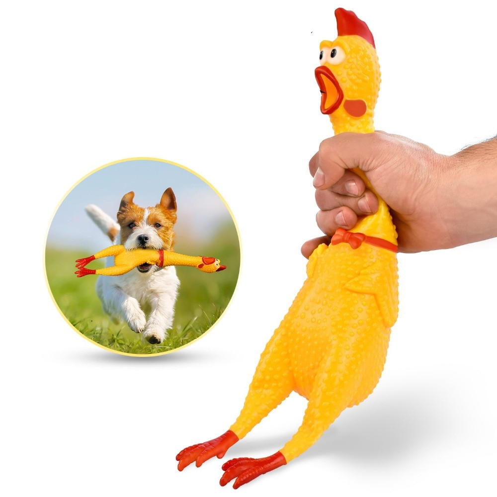 Dog Squeaky Toy Screaming Chicken