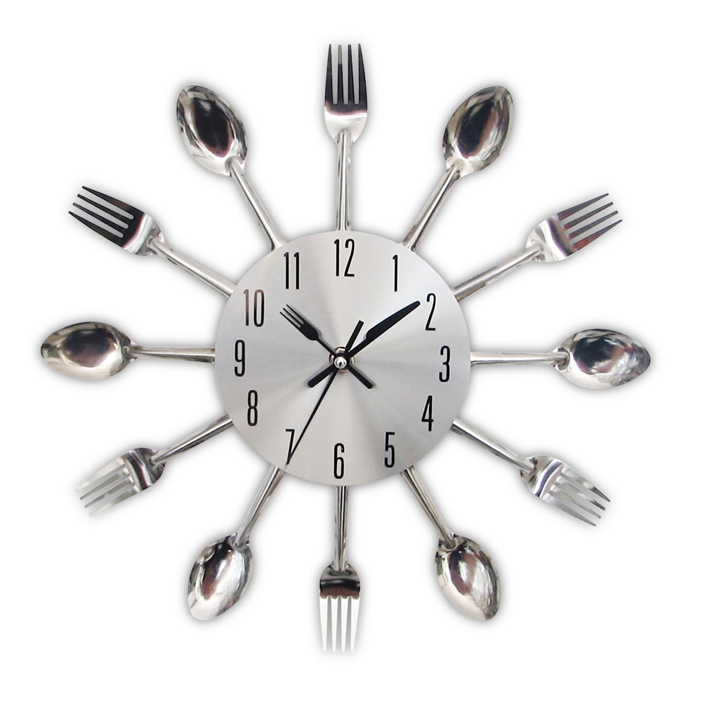 Kitchen Wall Clocks Cutlery Design