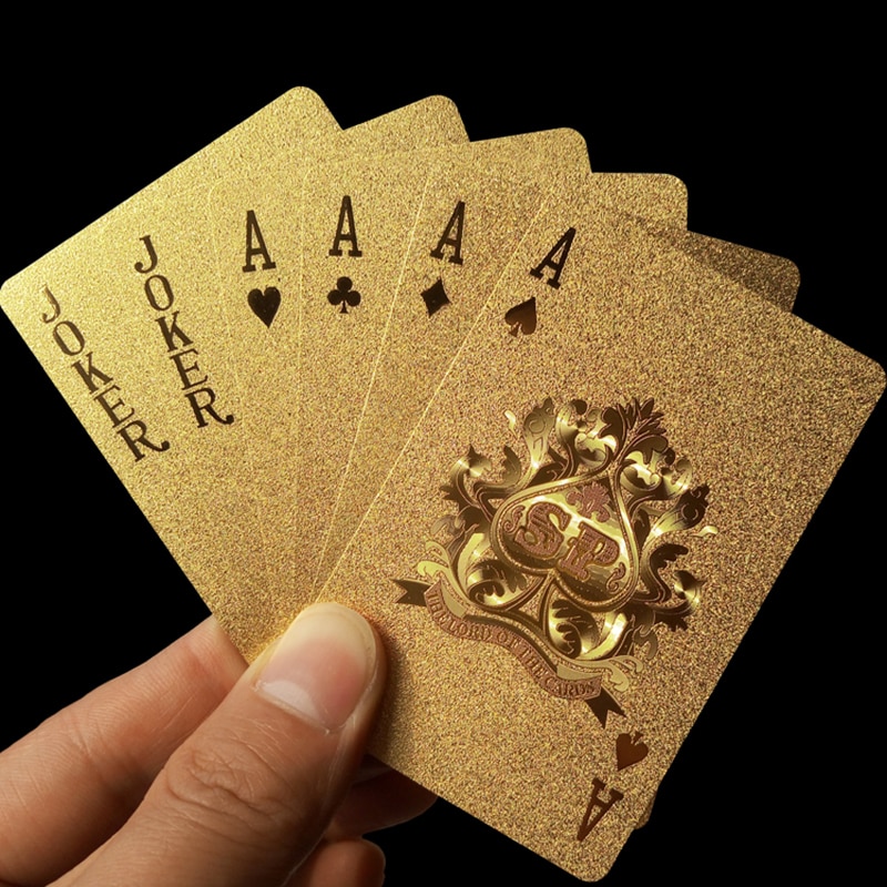 24K Gold Plastic Playing Cards