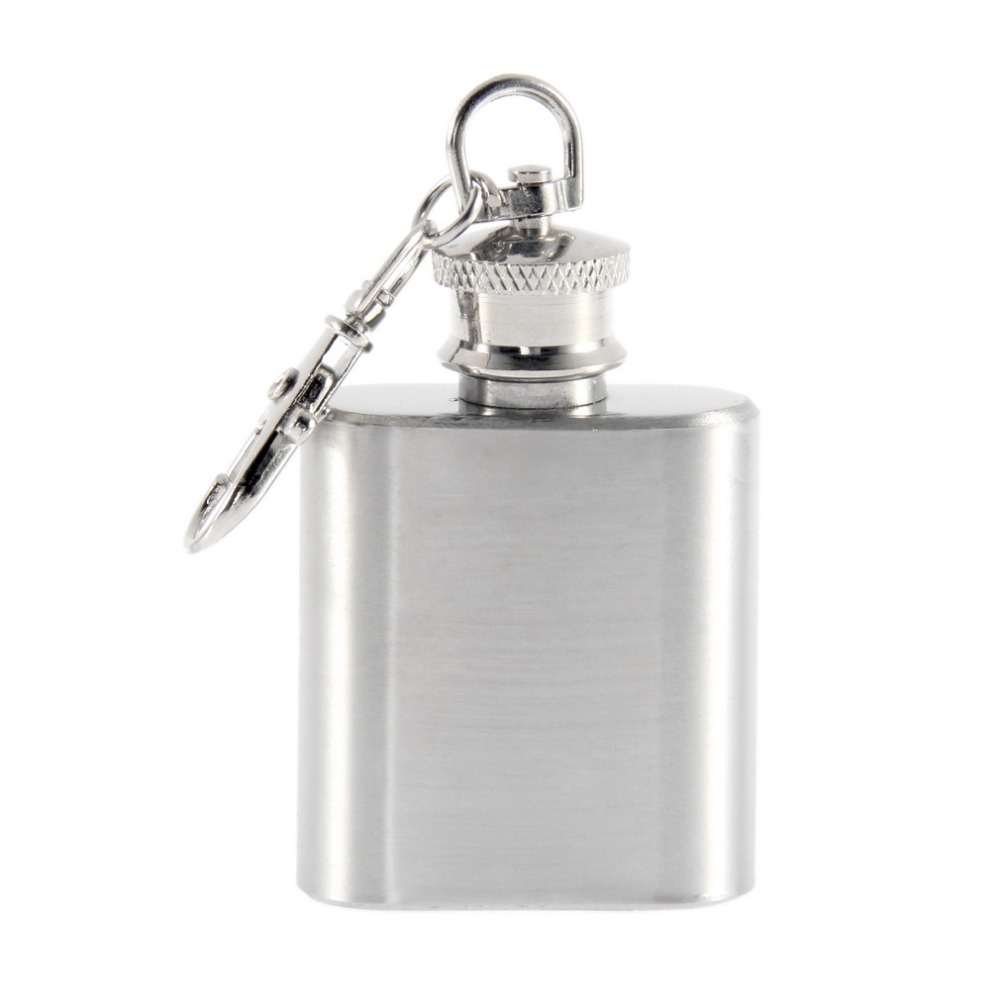 Small Flask Stainless Steel with Keychain