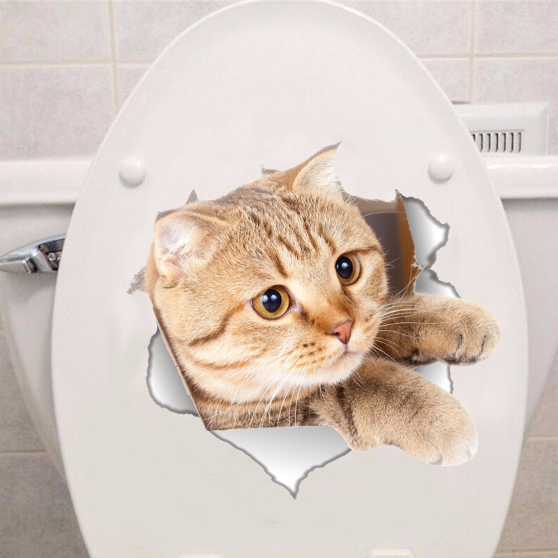 Peek-a-Boo 3D Waterproof Vinyl Toilet Seat Sticker