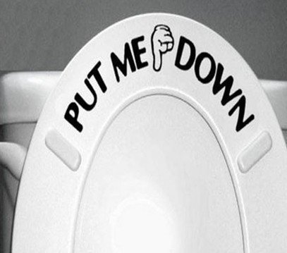 Novelty Funny Decals-Toilet Seat Decal (PUT ME DOWN)