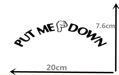 Novelty Funny Decals-Toilet Seat Decal (PUT ME DOWN)