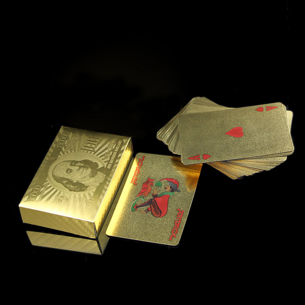 24-K Gold Foil Playing Cards Design