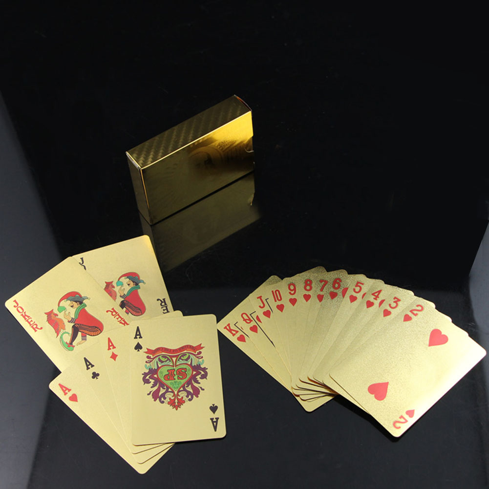 24-K Gold Foil Playing Cards Design