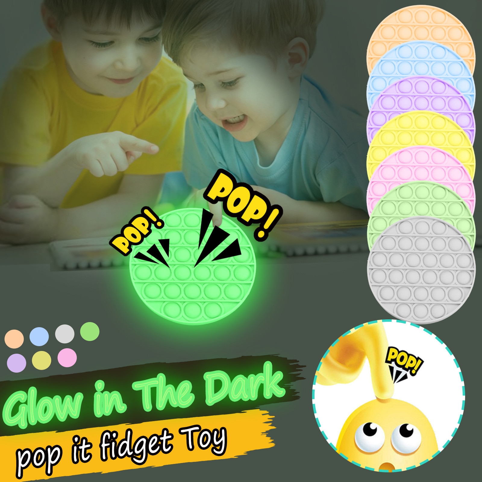 Glow in the Dark Bubble Wrap Fidget Toy