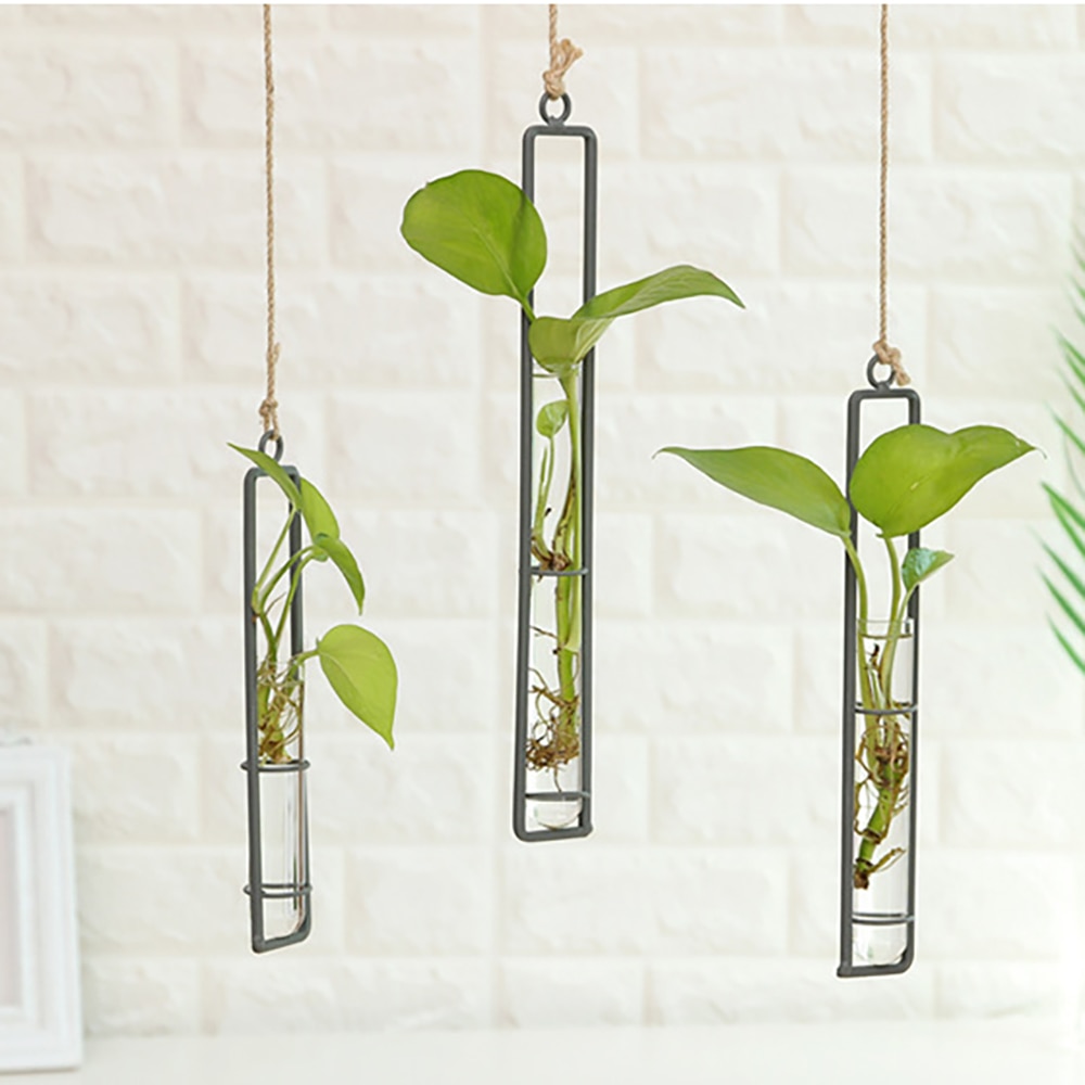 Glass Hanging Vase Hydroponic Tube Decor