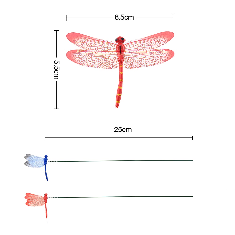 3D Dragonfly Garden Stakes (10pcs)