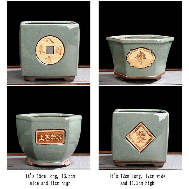 Oriental Style Ceramic Bonsai Pot