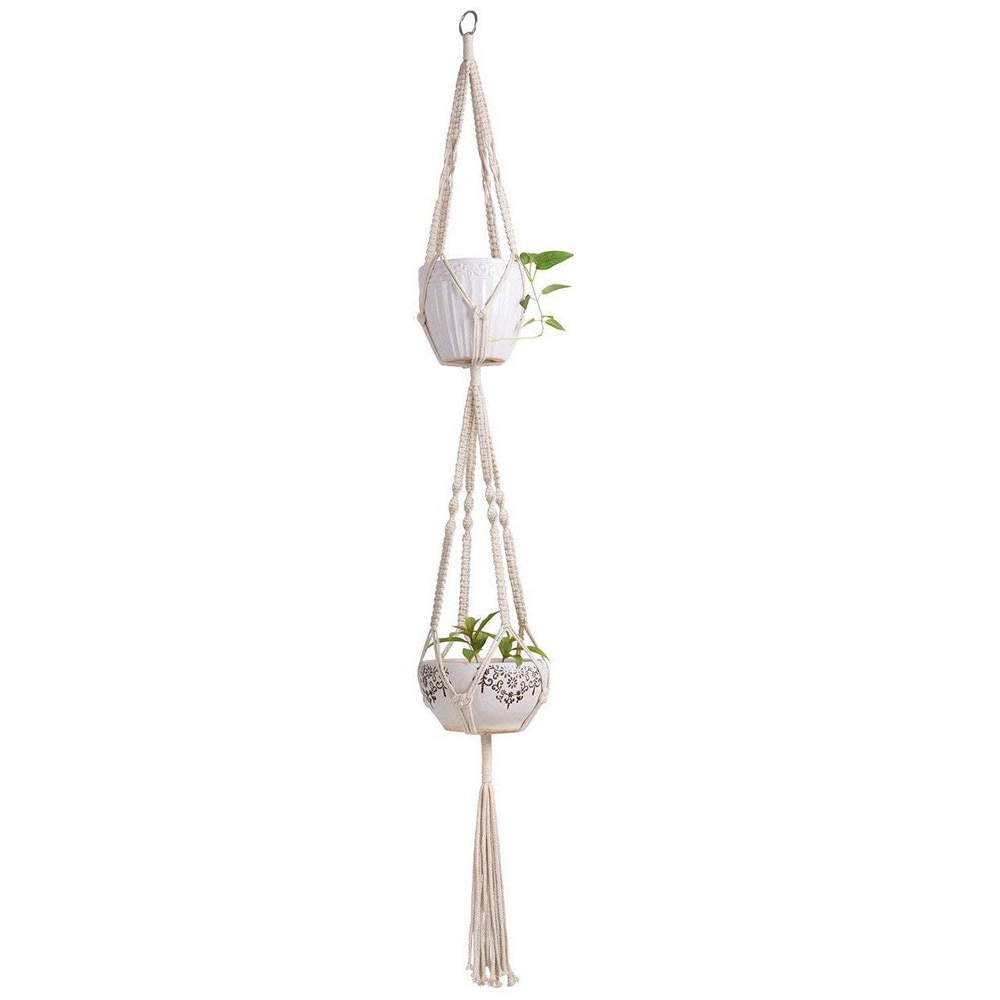 Hanging Double Macrame Plant Hanger