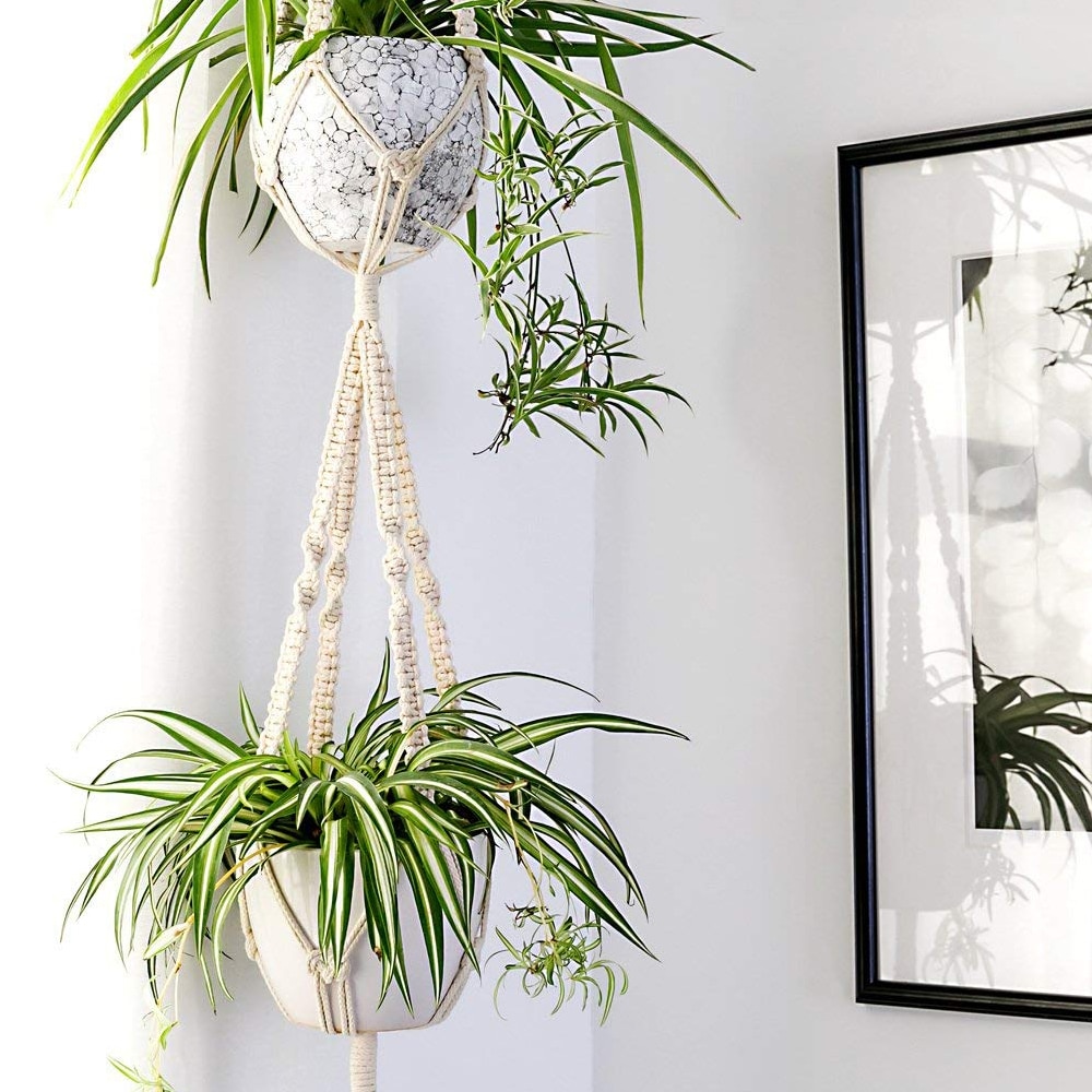 Hanging Double Macrame Plant Hanger