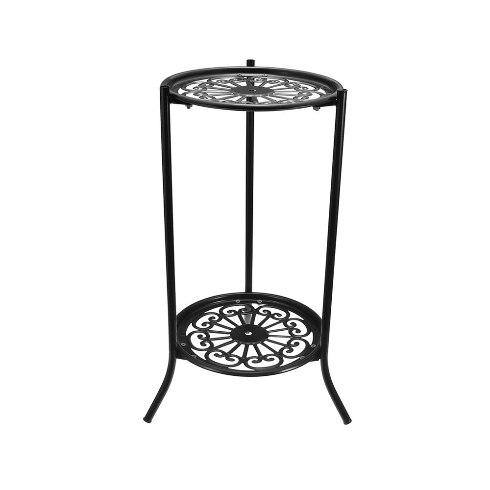 2 Pots Metal Floor Plant Stand